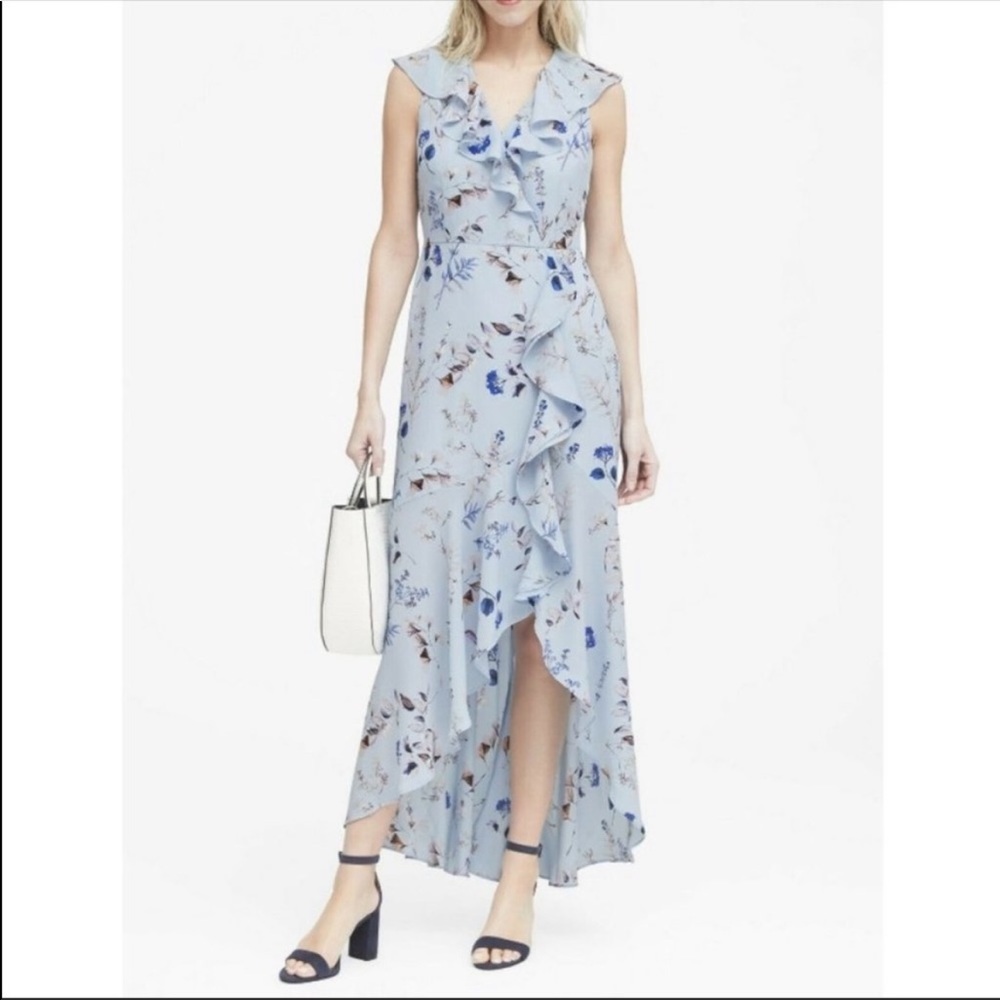 Banana Republic NWT Faux Wrap Floral Maxi Dress